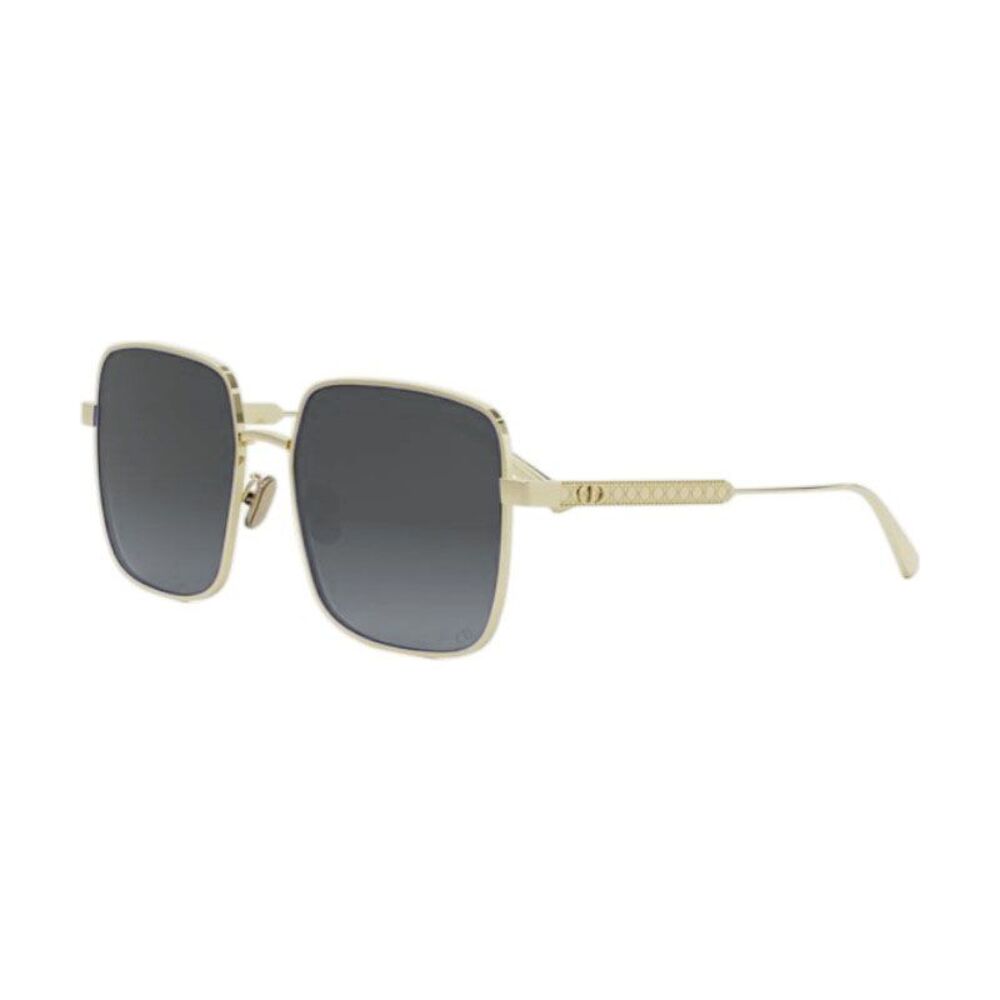 Dior Sunglasses Square Full Rim, Gold Frame and Grey Gradient Lens